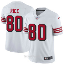 Mens San Francisco 49ers #80 Jerry Rice Authentic White Rush Vapor Jersey Bestplayer